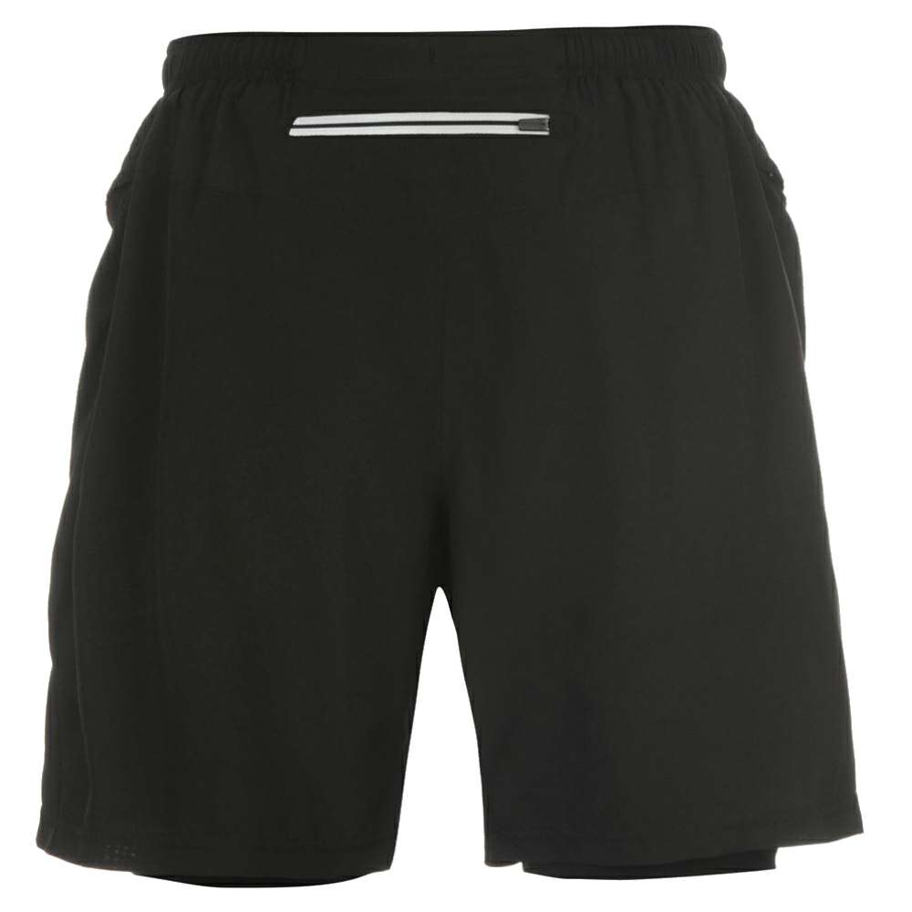 Black Performance Shorts with Reflective Pocket Trim